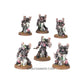 Warhammer set includes collector's art cards, decals, and finely detailed miniatures of the Warhammer 40k Champions of Slaanesh Emperor's Children Army.