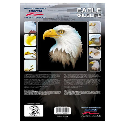 Harder and Steenbeck Airbrushing stencil set "Eagle Wildlife" - SprayGunner