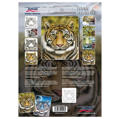 Harder and Steenbeck Airbrushing stencil set "Tiger Wildlife" - SprayGunner