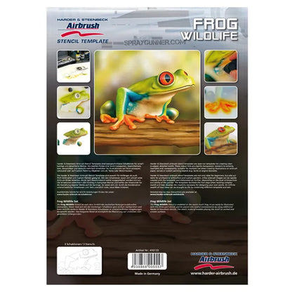 Harder and Steenbeck Airbrushing stencil set "Frog Wildlife" - SprayGunner