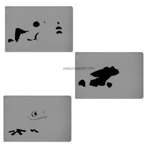 Harder and Steenbeck Airbrushing stencil set "Frog Wildlife" - SprayGunner