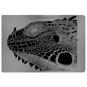 Harder and Steenbeck Airbrushing stencil "Iguana Wildlife" - SprayGunner