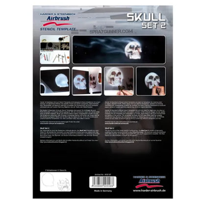 Plantilla de aerografía Harder y Steenbeck "Skull 2"