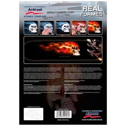 Harder and Steenbeck Airbrushing stencil "Real Flames" - SprayGunner