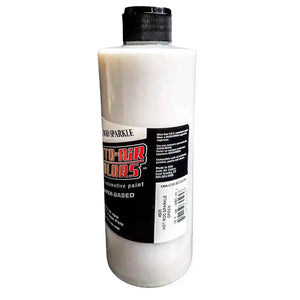 Back view of Auto-Air Sparkle Green 4505 discontinued airbrush paint showing label details, water-based acrylic for automotive painting projects.