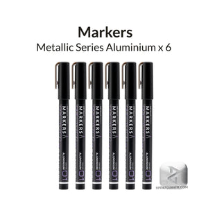 GAAHLERI Metallic Series Markers X6 Aluminium