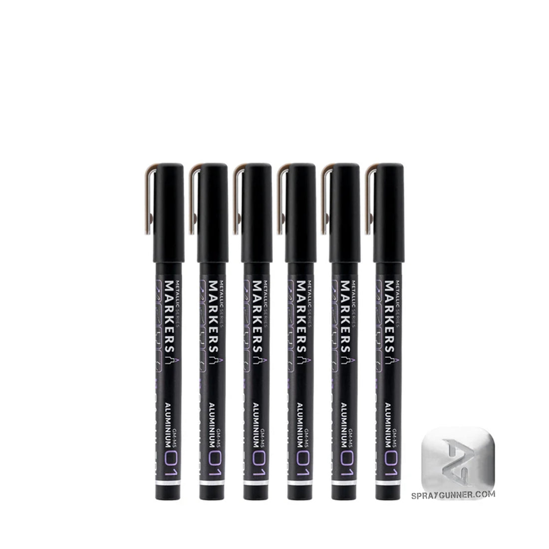 GAAHLERI Metallic Series Markers X6 Aluminium - SprayGunner