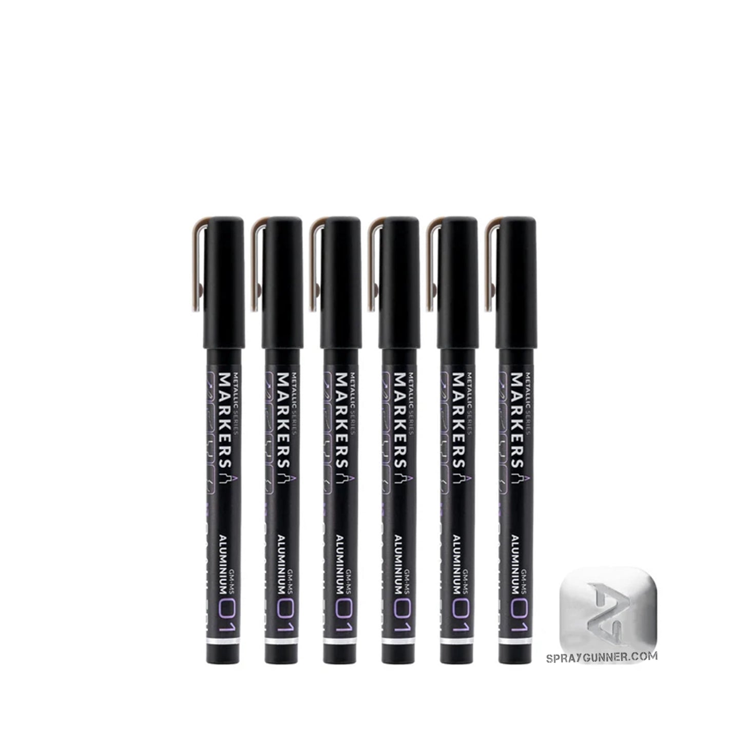 GAAHLERI Metallic Series Markers X6 Aluminium