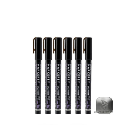 GAAHLERI Metallic Series Markers X6 Stainless Steel