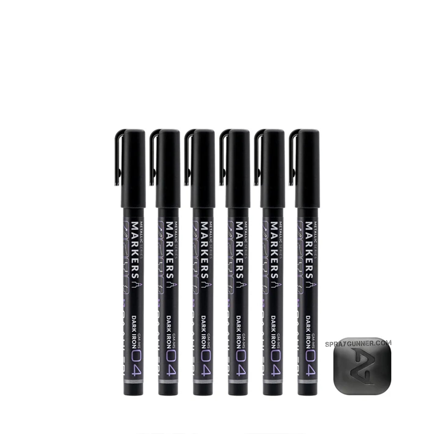GAAHLERI Metallic Series Markers X6 Dark Iron