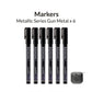 GAAHLERI Metallic Series Markers X6 Gun Metal