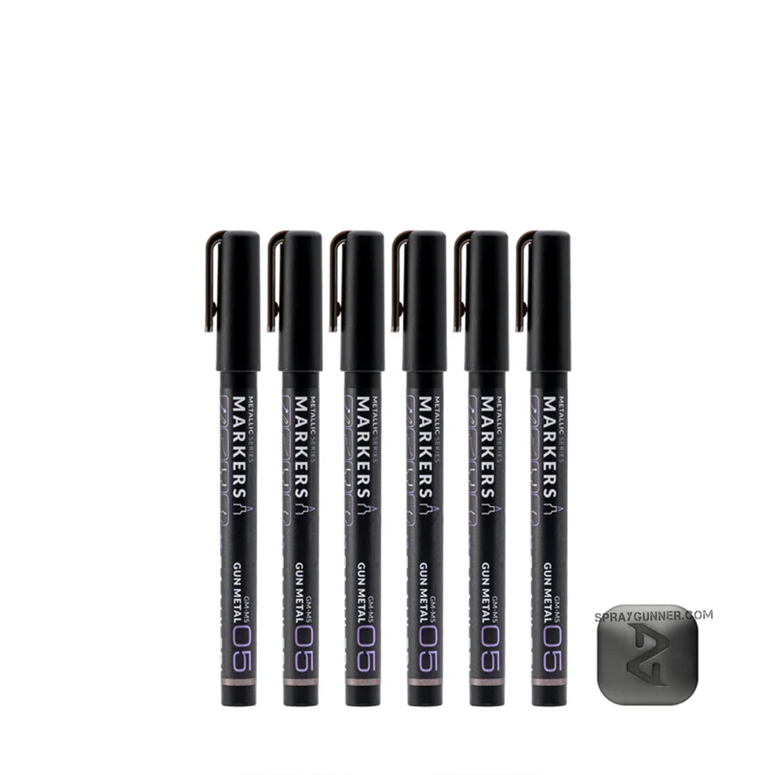 GAAHLERI Metallic Series Markers X6 Gun Metal - SprayGunner