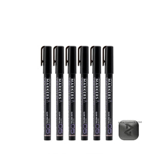 GAAHLERI Metallic Series Markers X6 Gun Metal