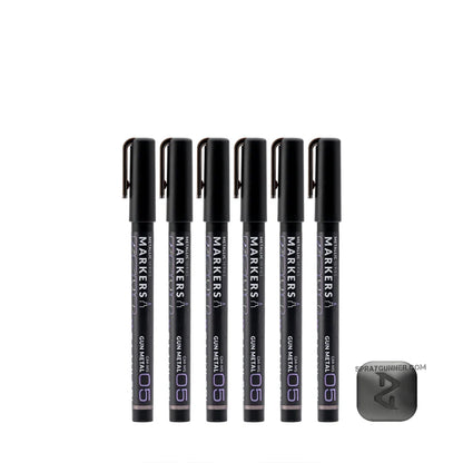 GAAHLERI Metallic Series Markers X6 Gun Metal