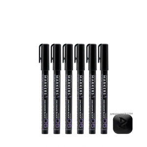 GAAHLERI Metallic Series Markers X6 Zirconium Black