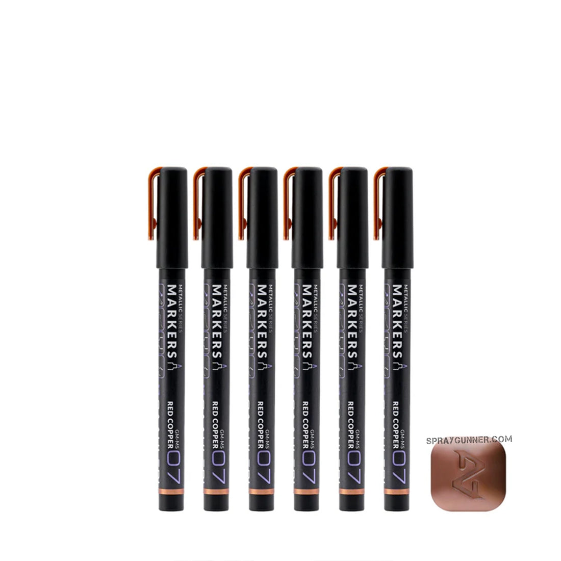 GAAHLERI Metallic Series Markers X6 Red Copper - SprayGunner