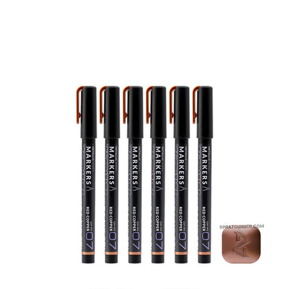 GAAHLERI Metallic Series Markers X6 Red Copper