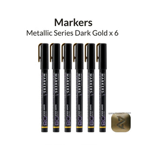 GAAHLERI Metallic Series Markers X6 Dark Gold