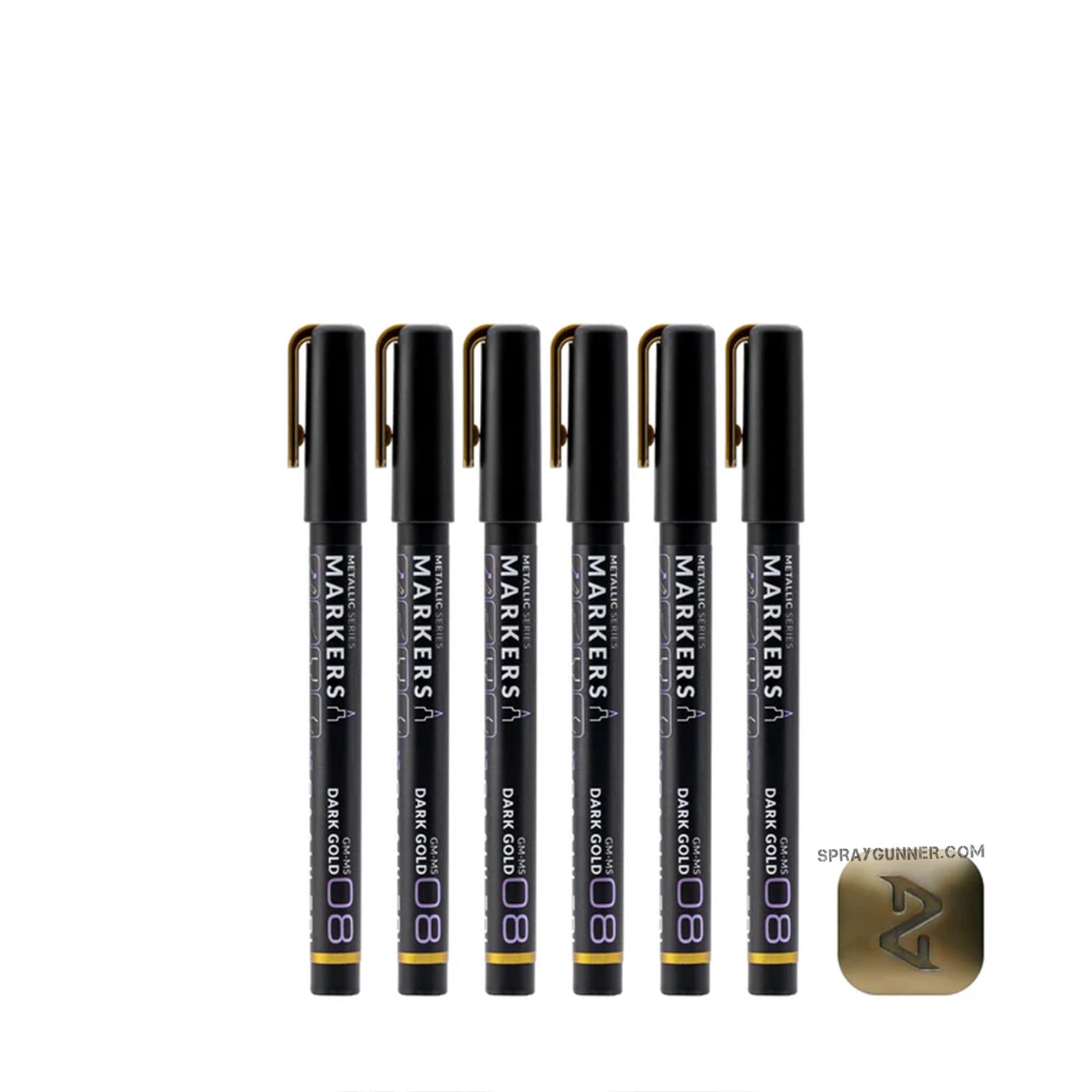 GAAHLERI Metallic Series Markers X6 Dark Gold