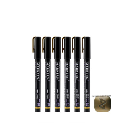 GAAHLERI Metallic Series Markers X6 Dark Gold