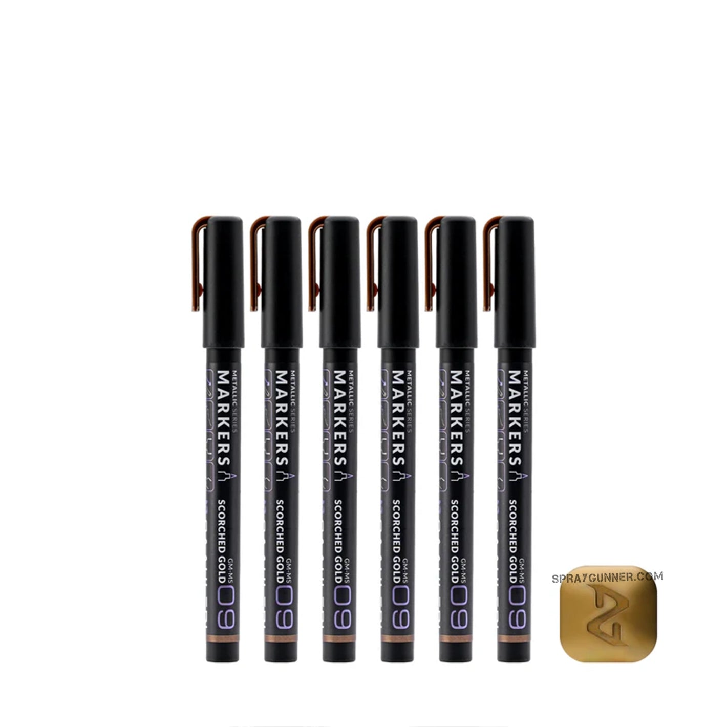 GAAHLERI Metallic Series Markers X6 Scorched Gold