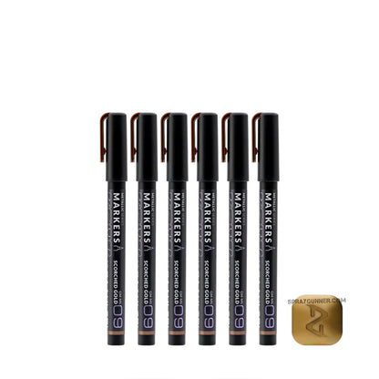 GAAHLERI Metallic Series Markers X6 Scorched Gold