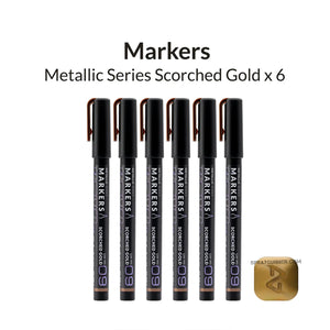 GAAHLERI Metallic Series Markers X6 Scorched Gold
