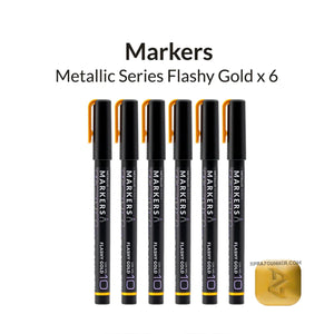 GAAHLERI Metallic Series Markers X6 Flashy Gold