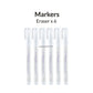 GAAHLERI Metallic Series Markers X6 Eraser