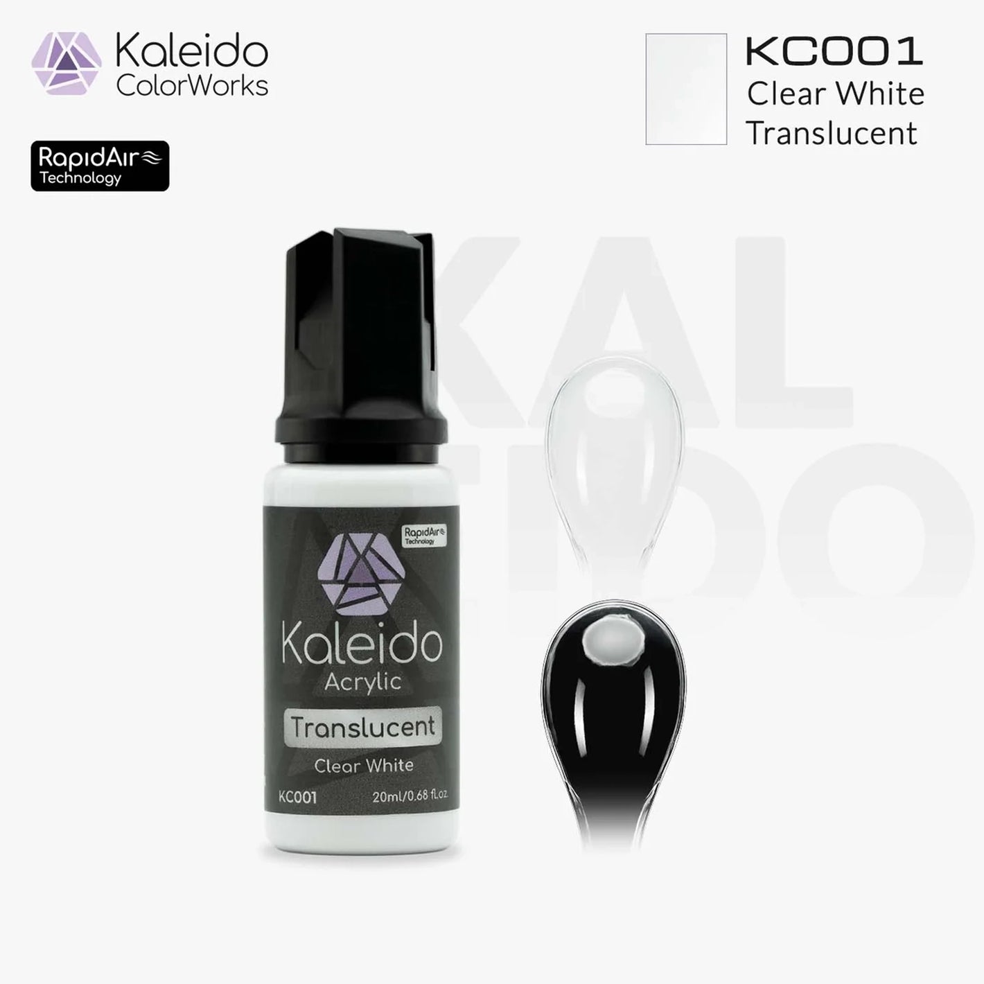 GAAHLERI Kaleido ColorWorks Water-Based Paint KC001 Translucent White 20ml