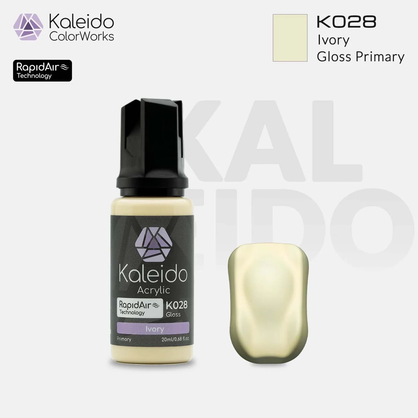GAAHLERI Kaleido ColorWorks Water-Based Paint K028 Ivory 20ml