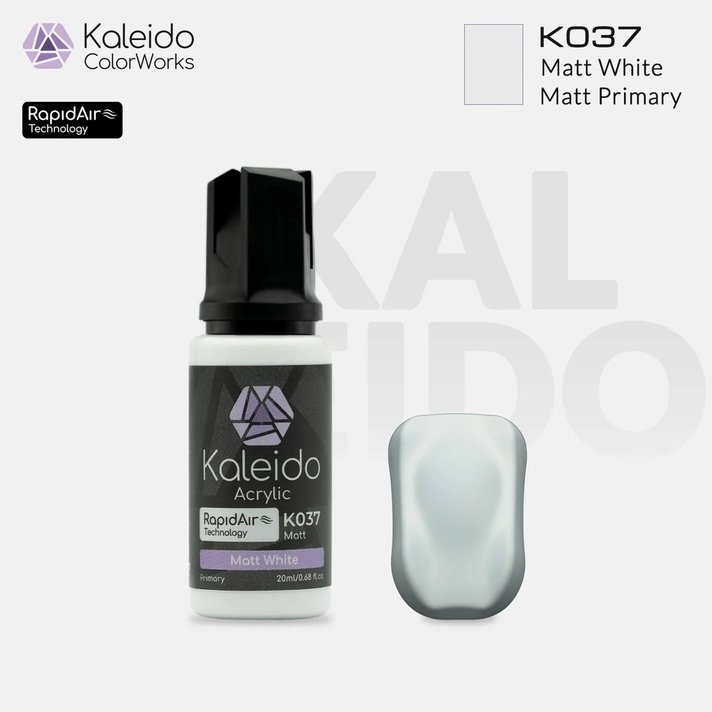 GAAHLERI Kaleido ColorWorks Water-Based Paint K037 Matt White 20ml