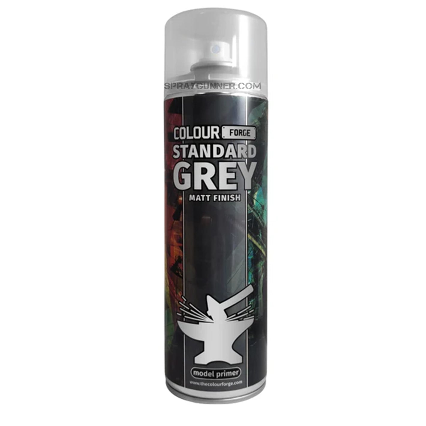 Colour Forge Grey Spray - Best Model Painting | 500ml primer with matt finish for miniatures. Ideal for smooth, even base coating on figures.