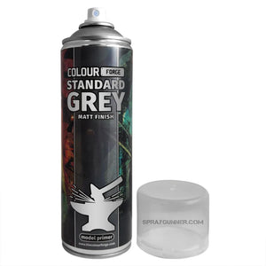 Colour Forge Grey Spray - Best Model Painting | 500ml primer with matt finish for miniatures. Ideal for smooth, even base coating on figures.