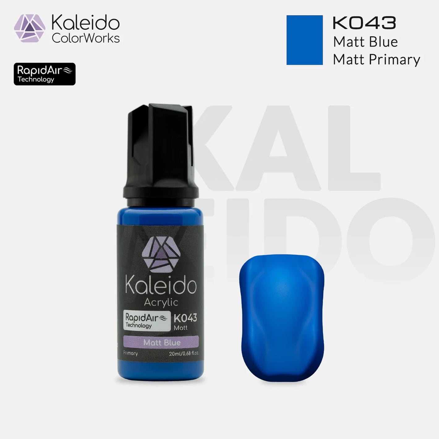 GAAHLERI Kaleido ColorWorks Water-Based Paint K043 Matt Blue 20ml