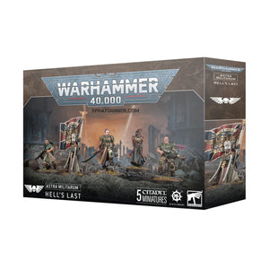 Warhammer 40k: Astra Militarum Hell's Last scale model kit featuring five Citadel miniatures. Available at SprayGunner for hobbyists and collectors.