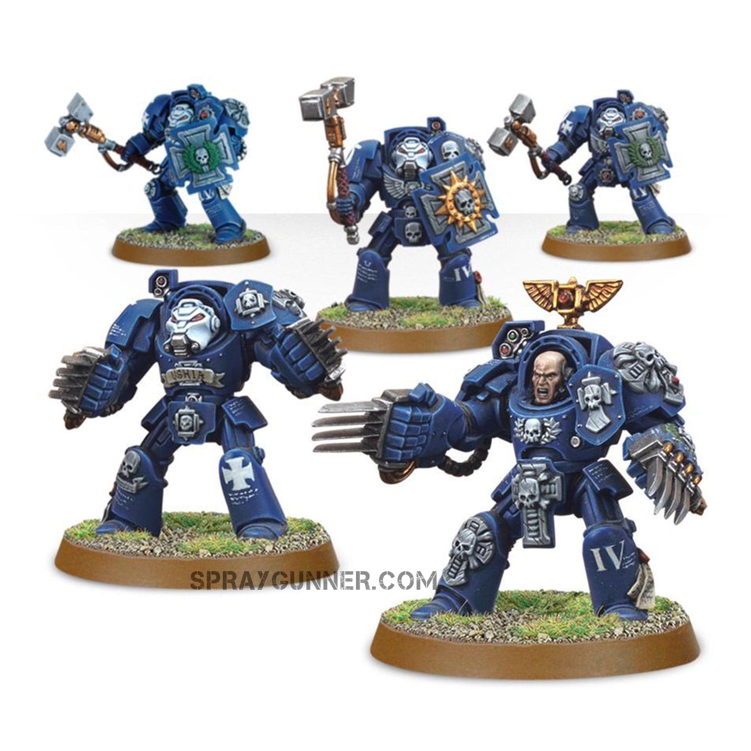 キャラクター WARHAMMER TERMINATOR ASSAULT SQUAD Warhammer 40K Space Marines - Terminator Assault Squad - SprayGunner