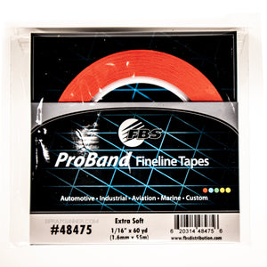 FBS PRO BAND Fine Line 48475 La Rouge Tape 1/16 in. x 60 yd