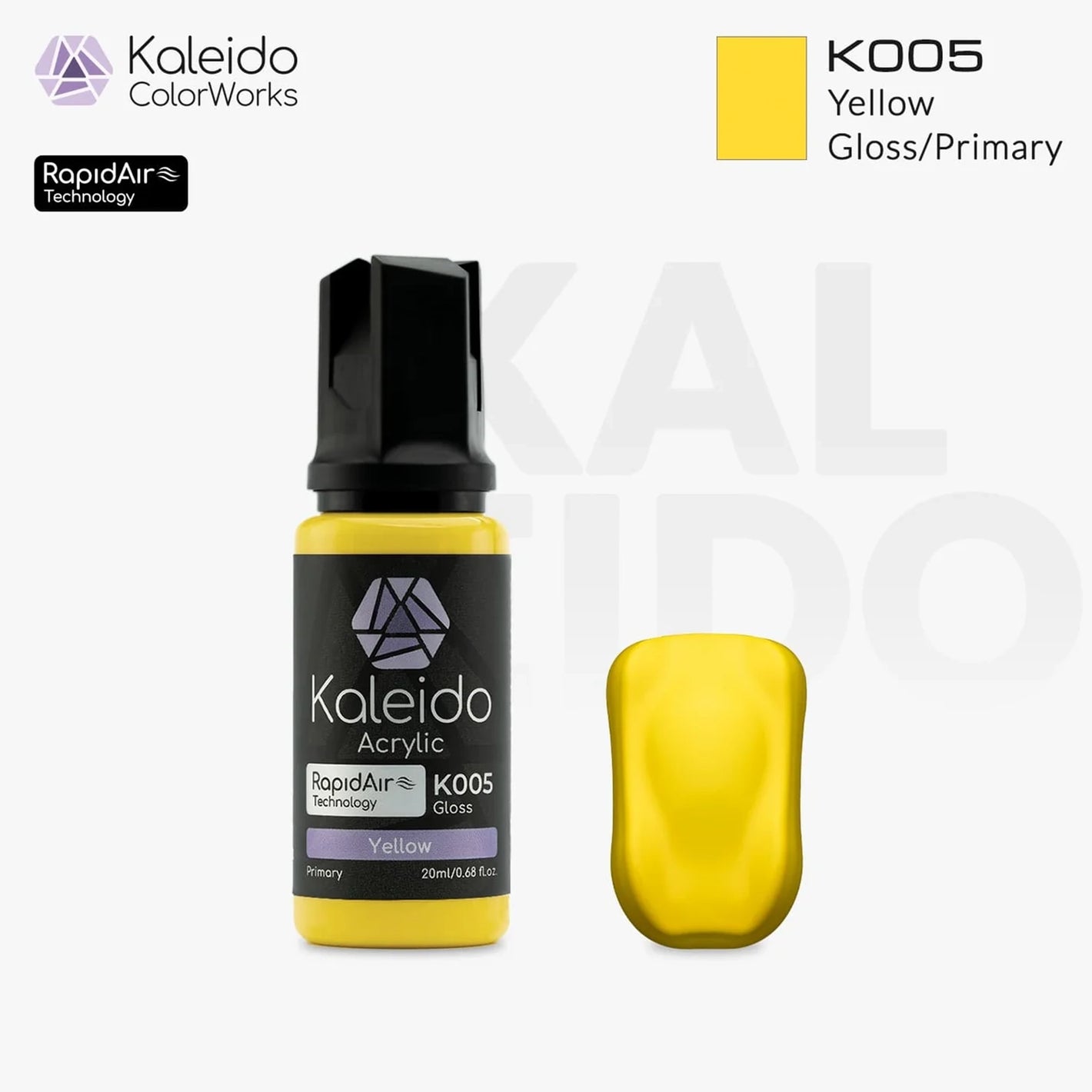 GAAHLERI Kaleido ColorWorks Water-Based Paint K005 Yellow 20ml