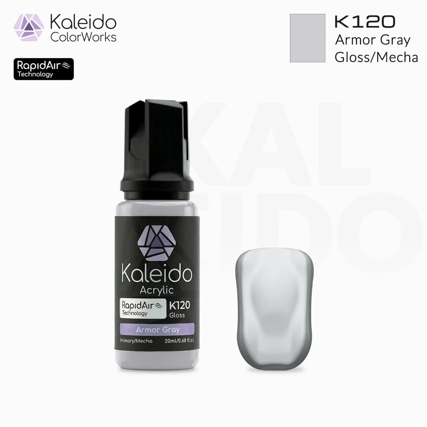 GAAHLERI Kaleido ColorWorks Water-Based Paint K120 Armor Gray 20ml