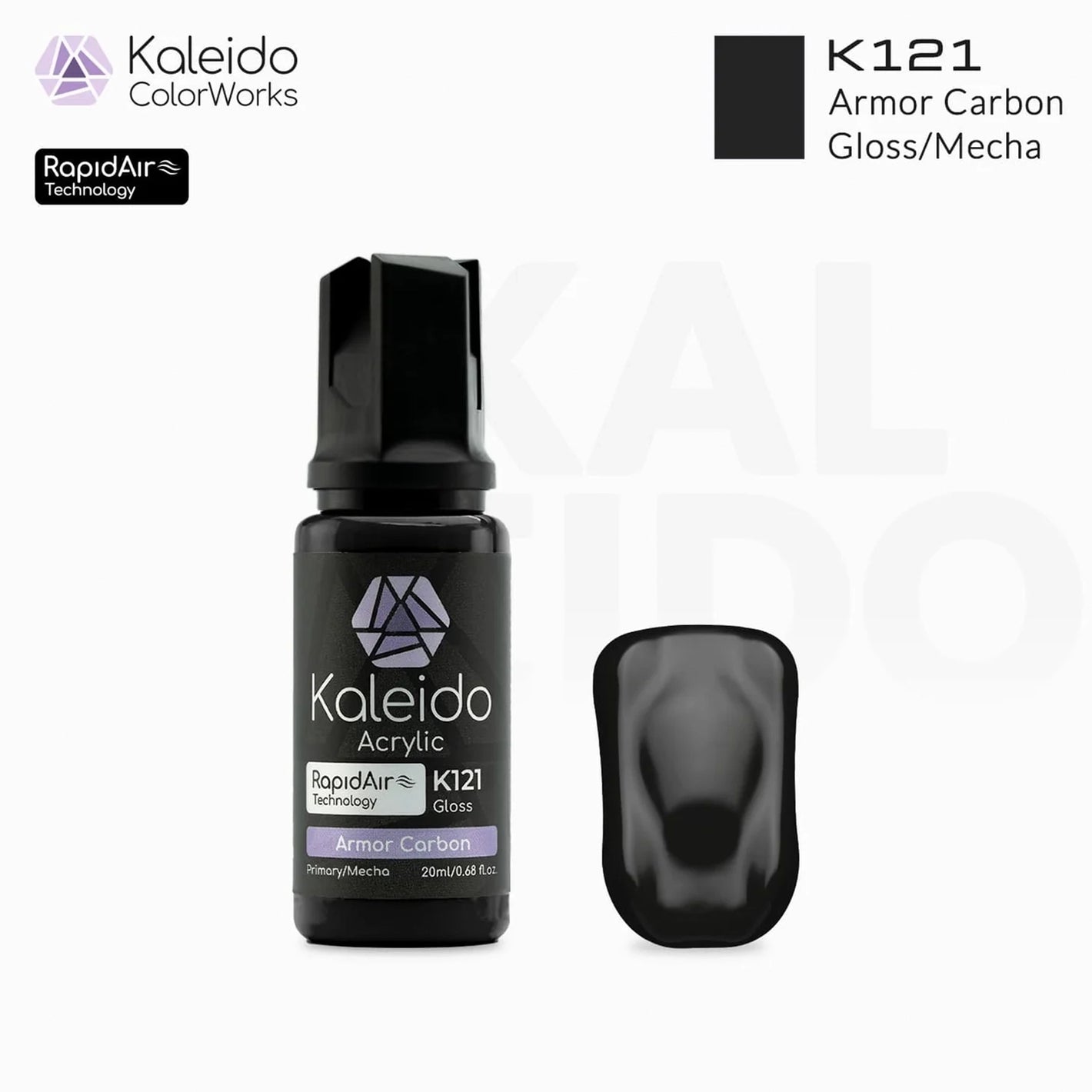 GAAHLERI Kaleido ColorWorks Water-Based Paint K121 Armor Carbon 20ml