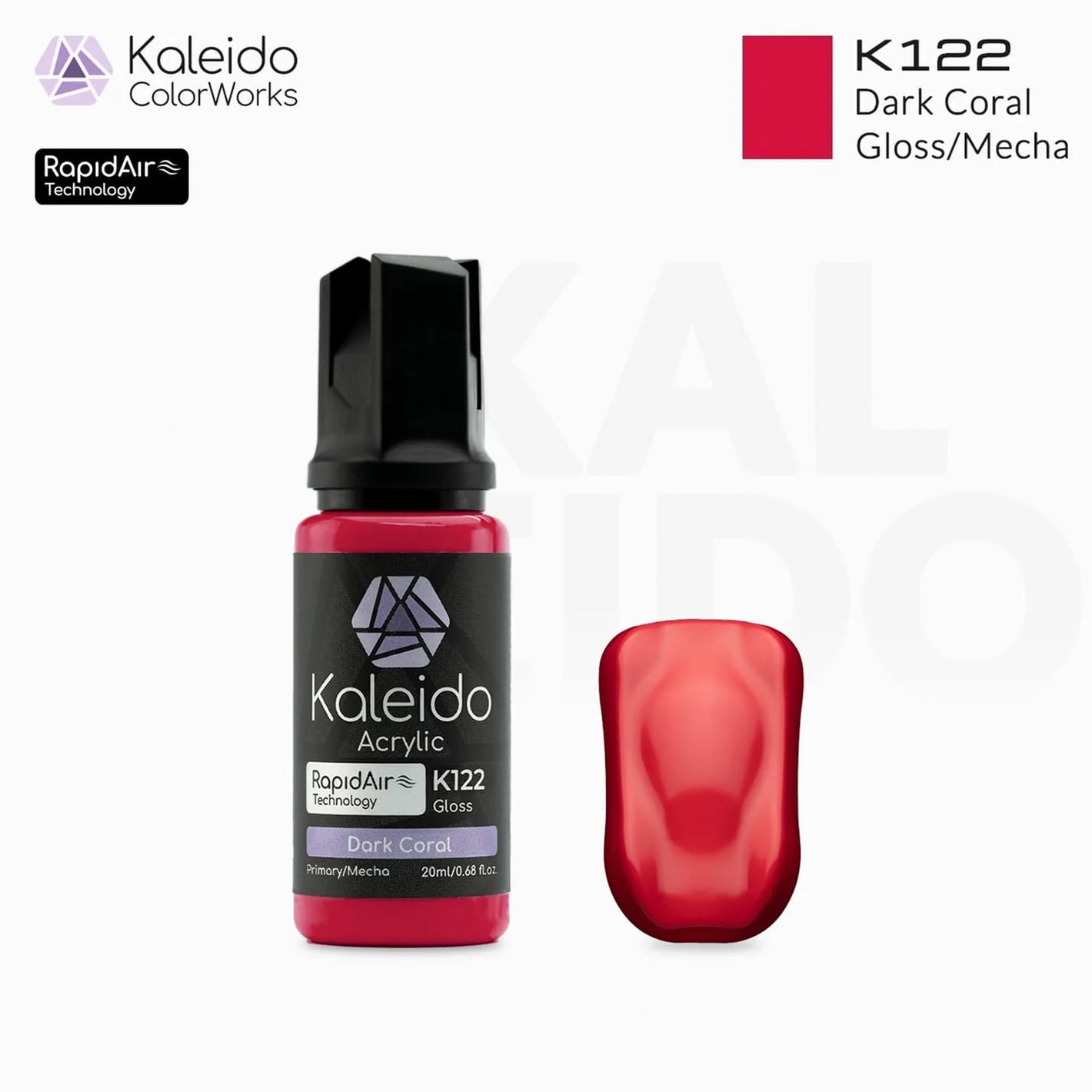 GAAHLERI Kaleido ColorWorks Water-Based Paint K122 Dark Coral 20ml