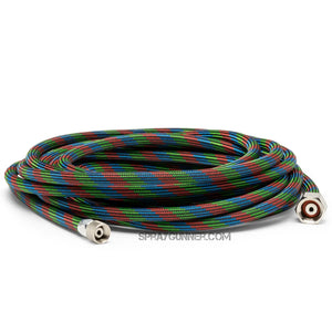 Iwata 20' Braided Nylon Covered Airbrush Hose with Iwata Airbrush Fitting & 1/4" Compressor Fitting Iwata