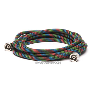 Iwata 10' Braided Nylon Air Hose with Two 1/4" Fittings Iwata