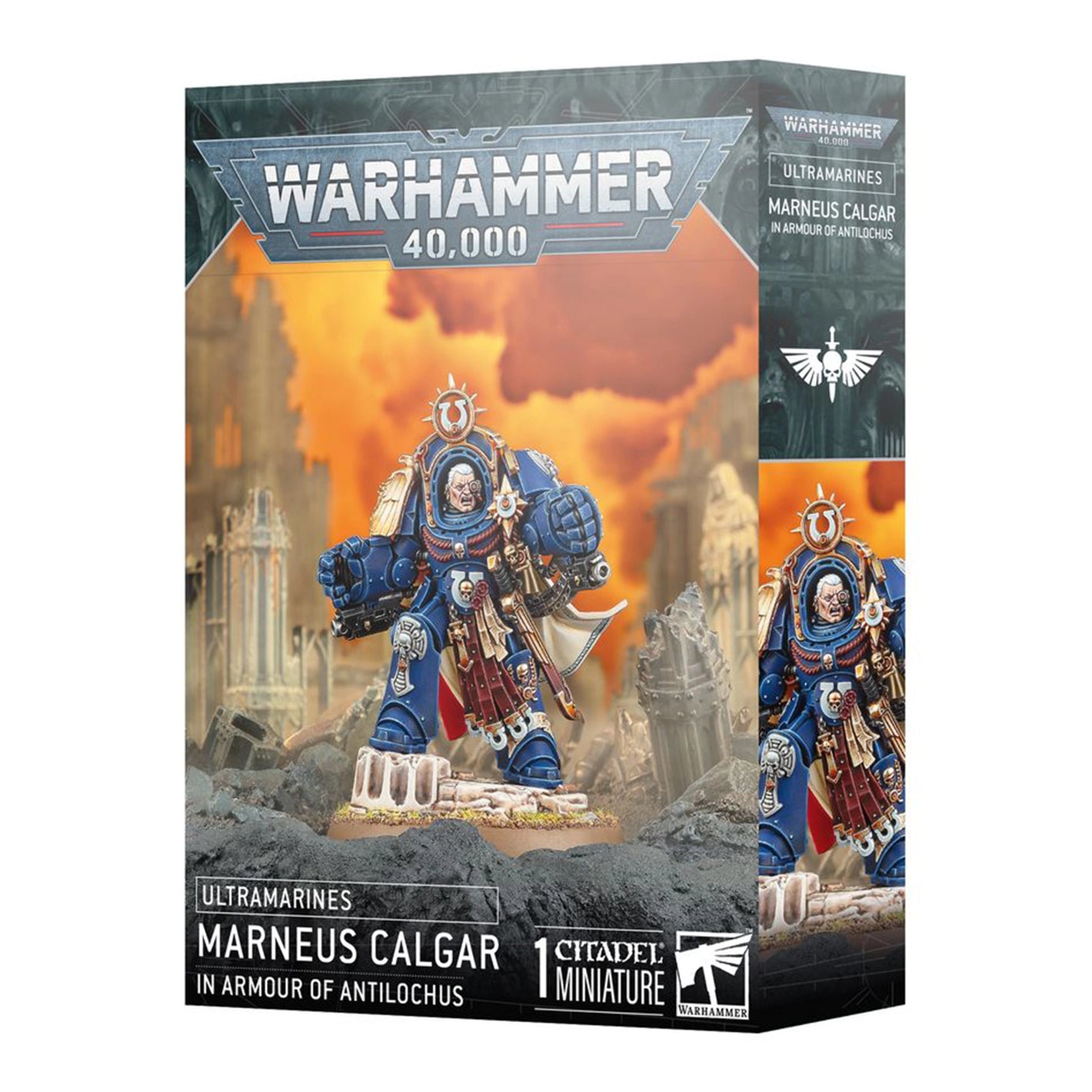 Warhammer 40K Ultramarines - Marneus Calgar in Armour of Antilochus