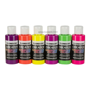 Fluoreszierendes Createx Airbrush-Farben-Set