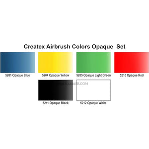 Set de colores opacos para aerógrafo Createx