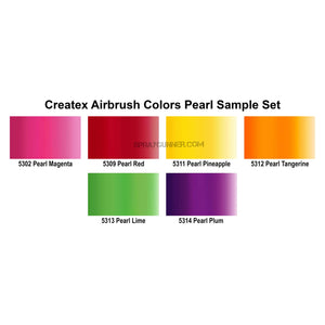 Juego de colores para aerógrafo Pearl Sampler Createx