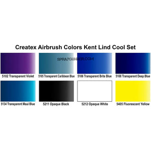 Createx Airbrushfarben Kent Lind Cool Set