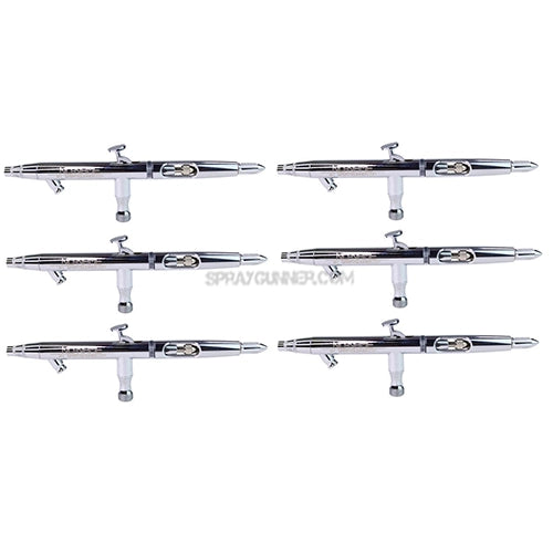 6 airbrush set 0.5mm Siphon Feed Air Brush Kit by NO-NAME Brand